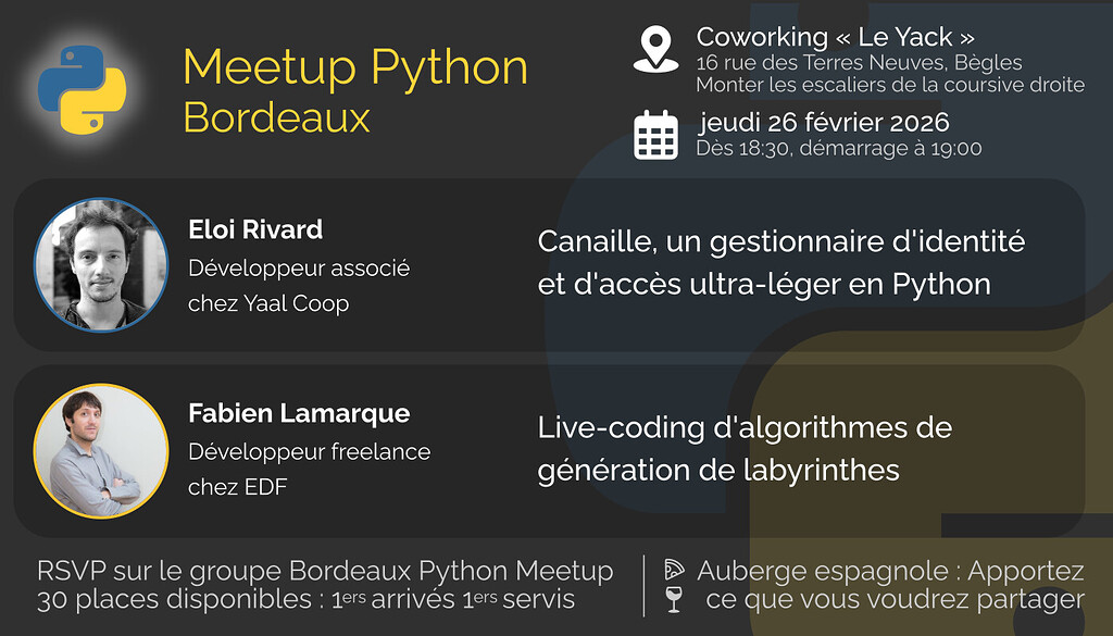 Sur Bordeaux le 26 février - Meetups locaux - AFPy